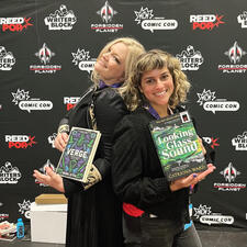 Catriona Ward and Nadia Attia at MCM London Comicon, October 2023